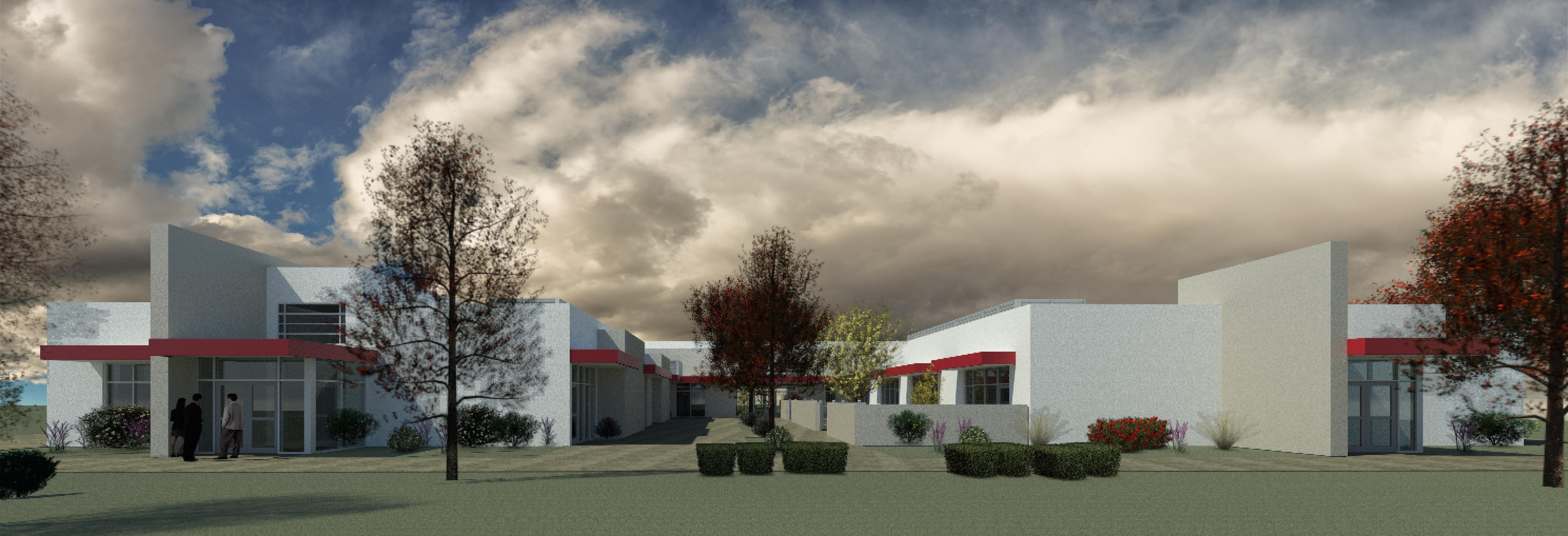 A-903 Exterior View at Rear Courtyard